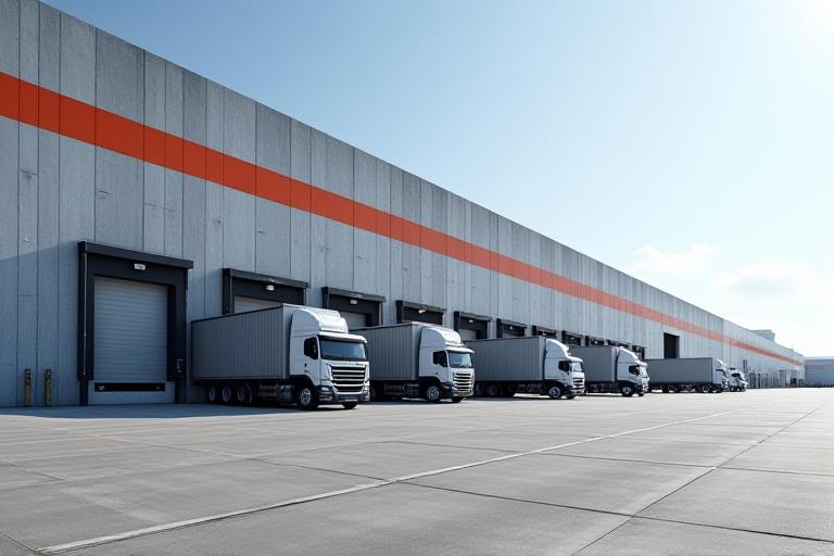 Modern logistics warehouse loading docks in Greenville SC